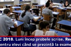 Bacalaureat 2018. Luni (25 iunie) încep probele scrise. Ce trebuie să ştie elevii când se prezintă la examen
