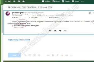Purtătorul de cuvânt al Prefecturii Dâmboviţa a trimis trei e-mailuri pentru acelaşi eveniment. Toate greşite!