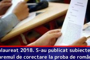 Bacalaureat 2018. S-au publicat subiectele şi baremul de corectare la proba de română