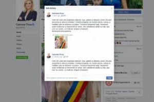 Gabriela Firea, mesaj de Ziua Drapelului cu #treiculoricunoscpelume, vers din imnul României comuniste