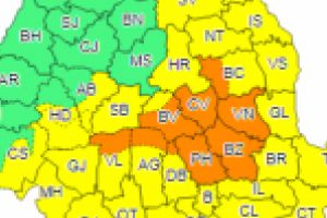 BRAILA SUB COD GALBEN  de vant puternic, ploi abundente si descarcari electrice