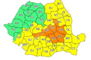 Meteorologii anunţă ploi abundente! Avertizare Cod Galben şi Portocaliu