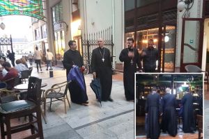 Treime la pub. Imagine inedită cu un episcop şi doi preoţi într-o crâşmă din Oradea