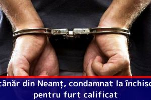 Un tânăr din Neamţ, condamnat la închisoare pentru furt calificat