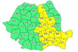 Cod galben de ploi in judetul Constanta! 