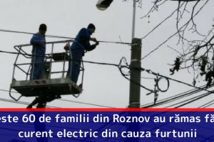 Peste 60 de familii din Roznov au rămas fără curent electric din cauza furtunii