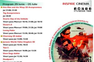 Program Cinema Inspire Alba Mall. Ce filme vor rula în perioada 29 iunie – 5 iulie