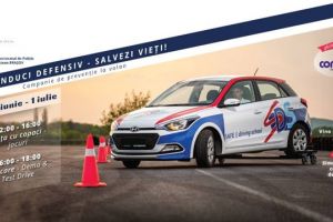 Lecţii demonstrative de conducere defensivă şi exerciţii de coducere la volanul maşinii SDS, la Coresi