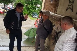 Lucrări împotriva inundaţiilor, pe strada Muncii