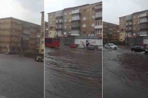 FOTO, LIVE VIDEO: Ploaie torenţială în Alba Iulia: Sistemele de canalizare blocate din nou. Străzi din Cetate şi Ampoi 3 inundate
