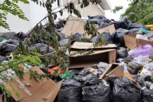 FOCAR de INFECȚIE în centrul Constanţei. TONE de GUNOI în faţa Consiliului Judeţean. Scandal cu firma de salubritate

