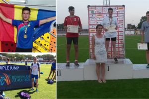 De la lupte la atletism: Campionul balcanic Alexandru Florin Visan priveste mai sus. Urmeaza Mondialele