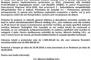 Anunt de presa: Construire vila turistica