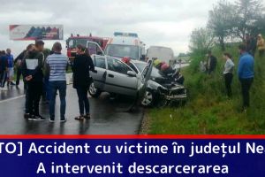 [FOTO] Accident cu victime în judeţul Neamţ. A intervenit descarcerarea