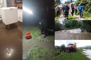 FOTO VIDEO Inundaţii la Nocrich – Localnicii se plâng de autorităţi – Prefectul în inspecţie