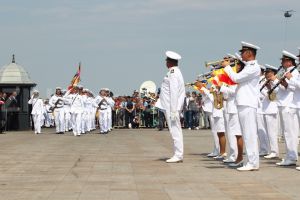 Fanfara Militara a Fortelor Navale Romane, la ceas aniversar. Este Ziua Muzicilor Militare din Romania