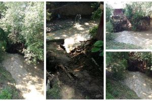 FOTO ȘTIREA TA/ Localnicii din Benic: Valea Cetei a început să afecteze curţiile şi grădinile localnicilor, podul începe să fie şubred, iar autorităţile nu fac nimic să ne ajute