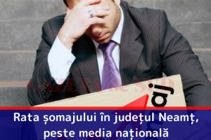 Rata şomajului în judeţul Neamţ, peste media naţională