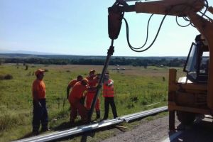 Parapet nou, pe DN 67 D, în zona Arcani