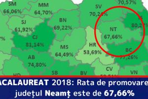 BACALAUREAT 2018: Rata de promovare în judeţul Neamţ este de 67,66%