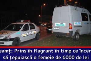 Neamţ: Prins în flagrant în timp ce încerca să ţepuiască o femeie de 6000 de lei