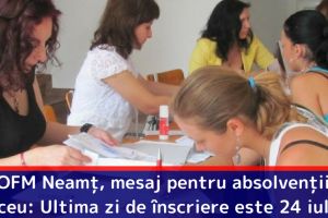 AJOFM Neamţ, mesaj pentru absolvenţii de liceu: Ultima zi de înscriere este 24 iulie