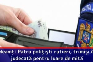 Neamţ: Patru poliţişti rutieri, trimişi în judecată pentru luare de mită