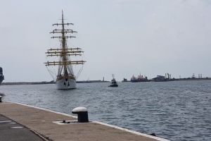 LIVE. Imagini de la eveniment. Portul Militar Constanta: Nava-Școala Mircea