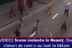 [VIDEO] Scene violente, în această seară, în Neamţ. Două clanuri de romi s-au luat la bătaie