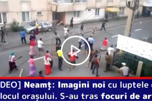[VIDEO] Neamţ: Imagini noi cu luptele din mijlocul oraşului. S-au tras focuri de armă