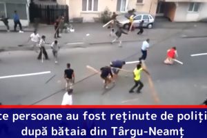 Zece persoane au fost reţinute de poliţişti după bătaia din Târgu-Neamţ
