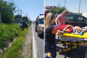 Persoană rănită într-un accident pe DN 71!  Tot din cauza neacordării de prioritate!