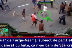 „Bătaia” de Târgu-Neamţ, subiect de pamflet: „s-au încăierat cu bâte, că n-au bani de Starcraft”