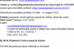 Primăria Craiova: Campania de informare „Craiova te priveşte!”