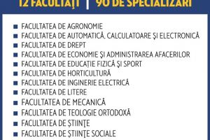 Începe admiterea la Universitatea din Craiova