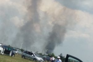 Avion prăbuşit la spectacolul aviatic de la Baza 86 Aeriană Borcea. FOTO & VIDEO