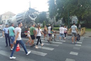 Tentativa de nesupunere civica incheiata de aparitia politiei, in centrul Timisoarei