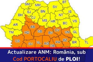 Actualizare ANM: România, sub Cod PORTOCALIU de PLOI! Judeţul Neamţ, sub Cod galben