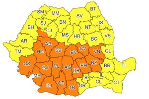 Gorjul, sub cod portocaliu de ploi