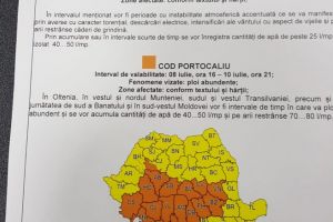 Cod PORTOCALIU de ploi in Prahova, pana marti seara