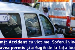 Neamţ: Accident cu victime. Șoferul vinovat nu avea permis şi a fugit de la faţa locului