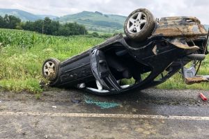 FOTO Accident grav pe DN14 la Dumbrăveni