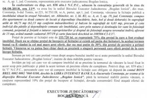 Licitatie publica organizata de B.E.J. 