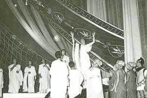 Deschiderea stagiunii 1957-1958. Premiera, Ovidius“. 2000 de ani de la nasterea poetului. Jean Ionescu