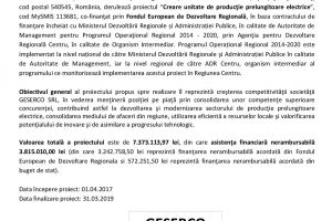 Demarare proiect – S.C. GESERCO S.R.L.