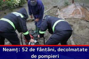 Neamţ: 52 de fântâni, decolmatate de pompieri