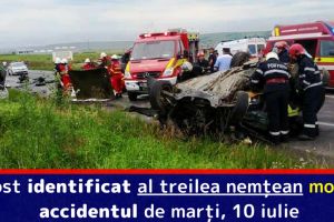 A fost identificat al treilea nemţean mort în accidentul de marţi, 10 iulie