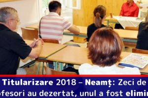 Titularizare 2018 – Neamţ: Zeci de profesori au dezertat, unul a fost eliminat