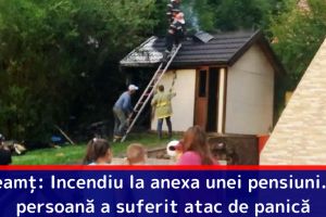 Neamţ: Incendiu la anexa unei pensiuni. O persoană a suferit atac de panică