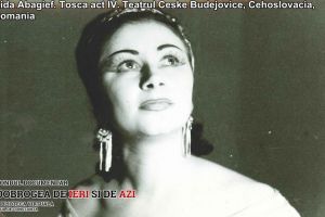 Aida Abagief. Tosca“, act IV. Teatrul Ceske Budejovice“, Cehoslovacia
